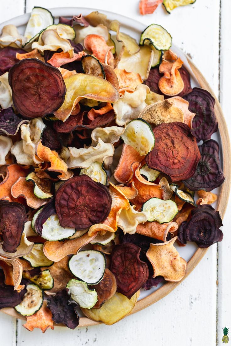Dried mixed vegetables on a plate
