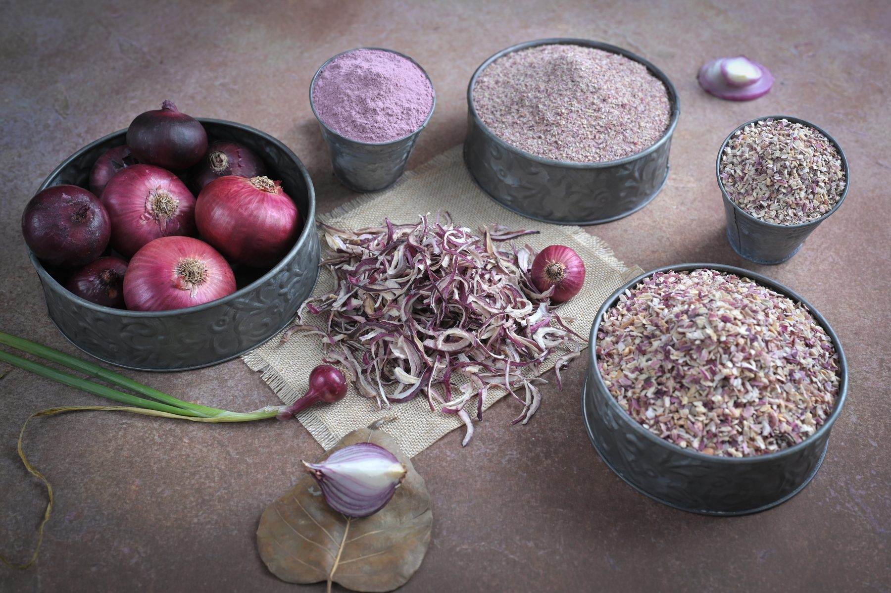 Dehydrated onion supply formats